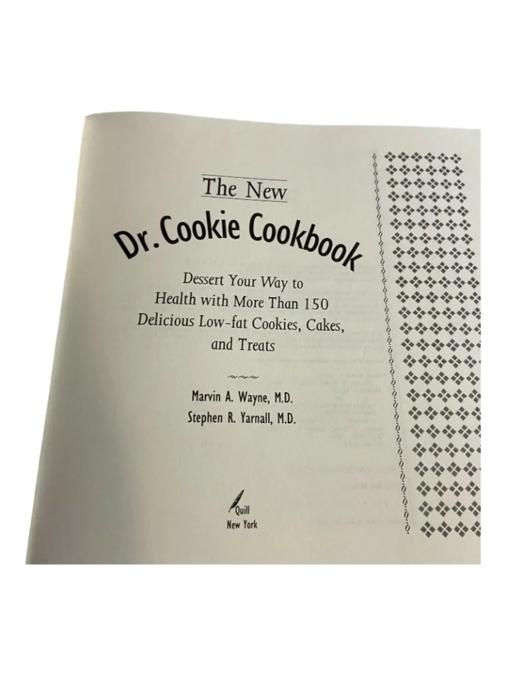 The New Dr. Cookie Cookbook Marvin A. Wayne Stephen R. Yarnall Paperbac